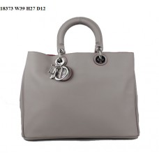 Dior Diorissimo Jumbo Bag Grey Nappa Leather (Silvery Hardware) 18373