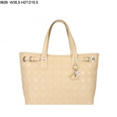 Dior Panarea Large Shoulder Bag Apricot Lambskin Leather (Golden Hardware) 9626