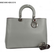 Dior Diorissimo Jumbo Bag Grey Nappa Leather (Silvery Hardware) 8002