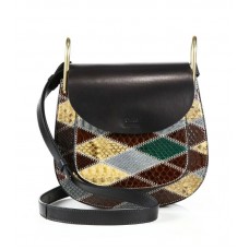 Chloe Hudson Small Patchwork Python  &  Leather Shoulder Bag