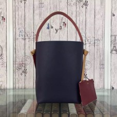 Celine Twisted Cabas Small Bag In Bordeaux/Navy Calfskin Celine Twisted Cabas Small Bag In Bordeaux/Navy Calfskin