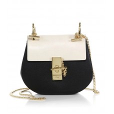 Chloe Drew Mini Bicolor Crossbody Bag Black