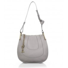 Chloe Hayley Small Leather Hobo Grey Chloe Hayley Small Leather Hobo Grey