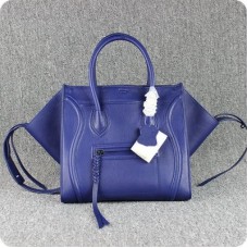 Celine Indigo Blue Boston Square Calfskin Bags