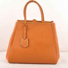Fendi 2jours Earth Yellow Cross veins With Ferrari Leather Large Bag