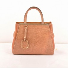 Fendi 2jours Light Coffee Cross Veins/Ferrari Leather Small Bag Fendi 2jours Light Coffee Cross Veins/Ferrari Leather Small Bag