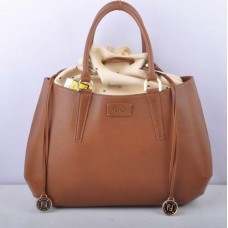Fendi B Fab Earth Yellow Deerskin Leather Large Top-handle Bag