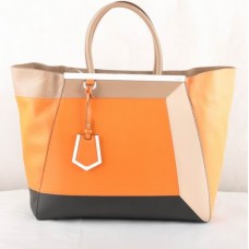 Fendi 2Jours Orange Ferrari Leather Bag