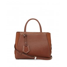 Fendi 2Jours Petite Tote Bag Walnut/Cognac