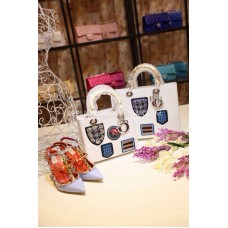 Replica Dior Lady Handbag Calfskin White