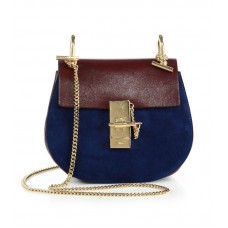 Chloe Drew Small Two-Tone Leather  &  Suede Shoulder Bag