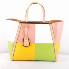Fendi 2Jours Pink Ferrari Leather Bag