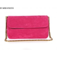 Celine Gourmette Suede Leather Small Shoulder Bag Peach S1 Celine Gourmette Suede Leather Small Shoulder Bag Peach S1