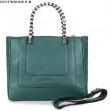 Bvlgari New Hand Carry Serpenti Ferrari Leather Bag Green 80381 Bvlgari New Hand Carry Serpenti Ferrari Leather Bag Green 80381
