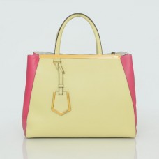 Fendi 2Jours Bag Original Leather in Yellow/Roseo