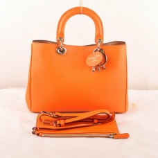 Dior Diorissimo Medium Bag Orange Original Leather (Golden Hardware) 603 Dior Diorissimo Medium Bag Orange Original Leather (Golden Hardware) 603
