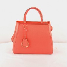 Fendi 2jours Red Cross Veins Leather Small Bag