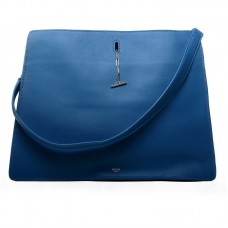 Celine Original Leather Shoulder Bag Blue 3355