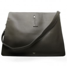 Celine Original Leather Shoulder Bag Dark Green 3355
