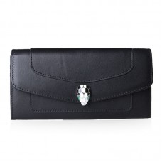 Bvlgari Serpenti Original Leather Wallet Black 201302