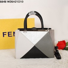 Fendi 2Jours Multicolor Black Ferrari Leather Bag 8848