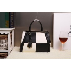 Fendi 2Jours Multicolor Black/White Calfskin Leather Bag F168
