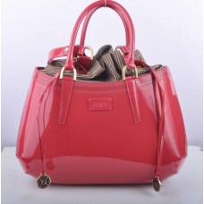 Fendi B Fab Peach Patent Leather Large Top-handle Bag