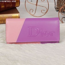 Christian Dior Multicolor Purple/Pink Flap Wallet 119