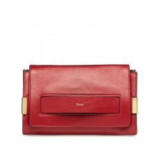 Chloe Elle Clutch Bag with Shoulder Strap Red