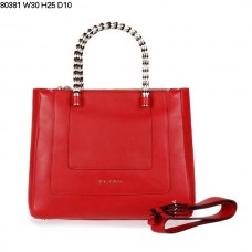 Bvlgari New Hand Carry Serpenti Ferrari Leather Bag Red 80381 Bvlgari New Hand Carry Serpenti Ferrari Leather Bag Red 80381