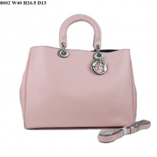 Dior Diorissimo Jumbo Bag Pink Nappa Leather (Silvery Hardware) 8002