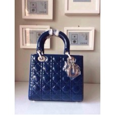 Replica Dior Lady Default Leather Blue