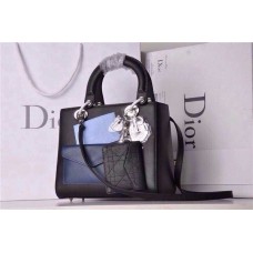 Replica Dior Lady Handbag Genuine Leather Black Replica Dior Lady Handbag Genuine Leather Black