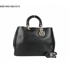 Dior Diorissimo Jumbo Bag Black Nappa Leather (Golden Hardware) 8002