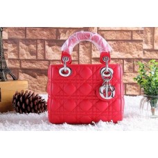 Replica Dior Lady Default Lambskin Red