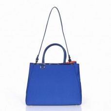 Fendi 2Jours Blue Canvas Top-handle Bag
