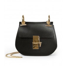 Chloe Drew Nano Leather Crossbody Bag Black