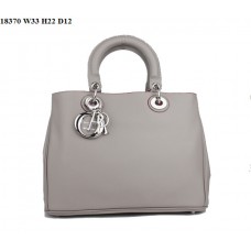 Dior Diorissimo Medium Bag Grey Nappa Leather (Silvery Hardware) 18370