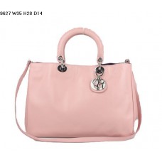 Dior Diorissimo Bag Pink Nappa Leather (Silvery Hardware) 9627
