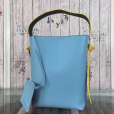 Celine Twisted Cabas Small Bag In Blue/Brown Calfskin Celine Twisted Cabas Small Bag In Blue/Brown Calfskin