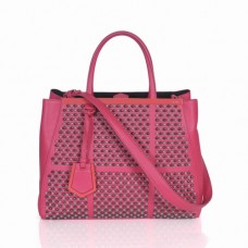 Fendi 2Jours Peach Ferrari Leather Clinch Bolt Bag