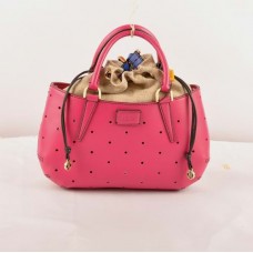 Fendi B Fab Peach Ferrari Leather Perforated Bag Medium Top-handle Bag