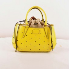 Fendi B Fab Yellow Ferrari Leather Perforated Bag Medium Top-handle Bag