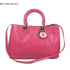 Dior Diorissimo Bag Peach Nappa Leather (Silvery Hardware) 9627