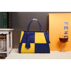 Fendi 2Jours Multicolor Yellow/Sapphire Blue Calfskin Leather Bag F168