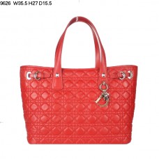 Dior Panarea Large Shoulder Bag Red Lambskin Leather (Golden Hardware) 9626
