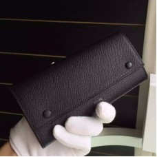 Celine Multifunction Wallet In Black Epsom Leather