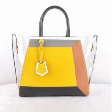 Fendi 2Jours Yellow Transparent PVC Bag