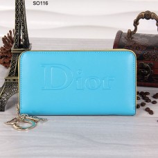 Christian Dior Sky Blue Zipper Wallet 116 Christian Dior Sky Blue Zipper Wallet 116
