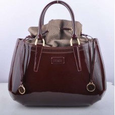Fendi B Fab Dark Red Patent Leather Large Top-handle Bag